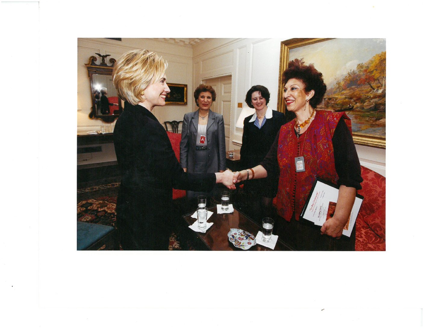 Hillary Clinton, Mahnaz Afkhami, and Fatema Mernissi