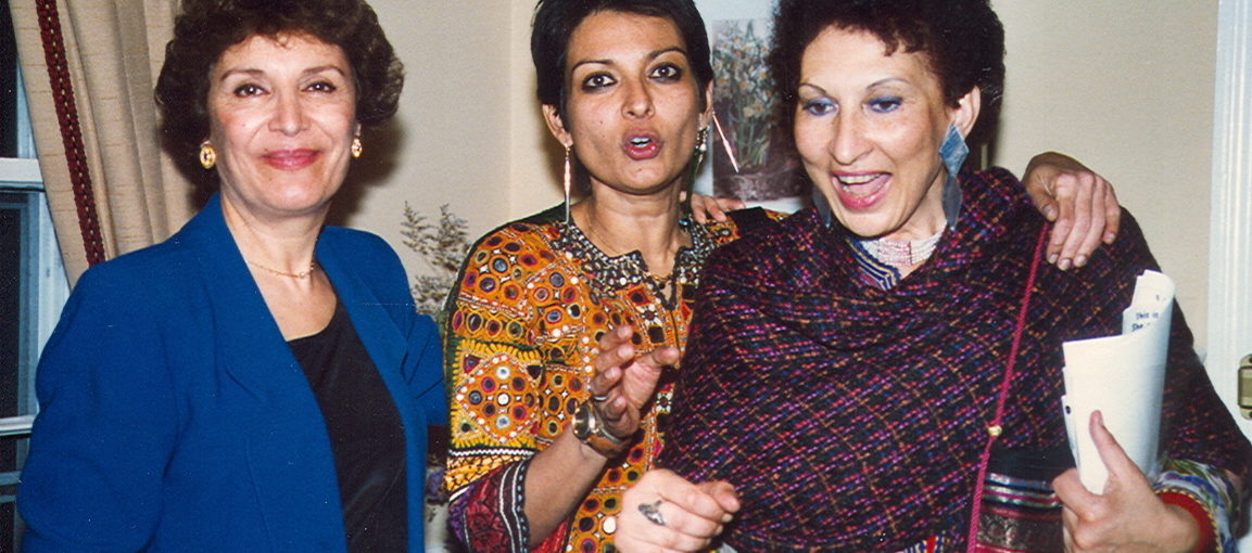Mahnaz Afkhami, Mallika Sarabhai, and Fatema Mernissi